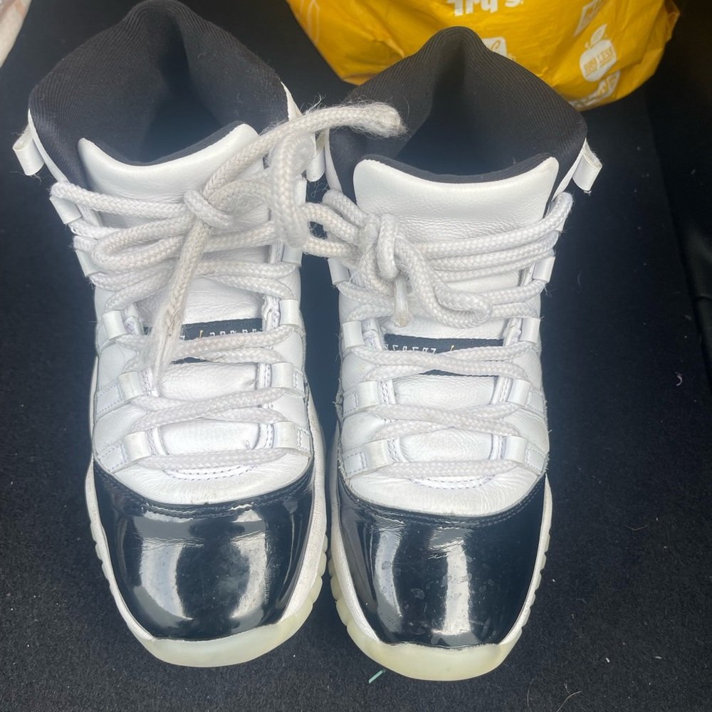 Jordan Kids Black and White High-Top Sneakers